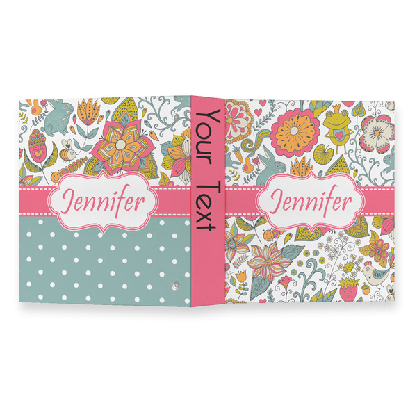 Wild Garden 3 Ring Binders - Full Wrap - 1" - OPEN OUTSIDE