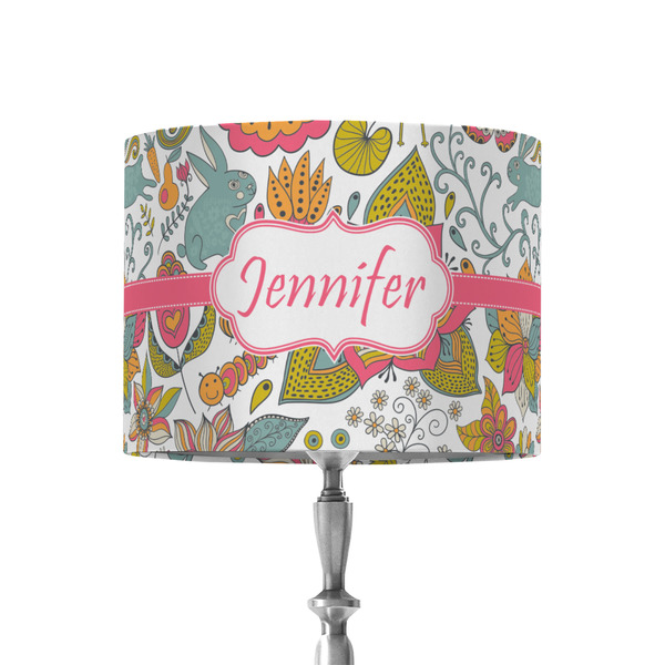 Custom Wild Garden 8" Drum Lamp Shade - Fabric (Personalized)