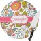 Wild Garden Round Glass Cutting Board - Small (Personalized)
