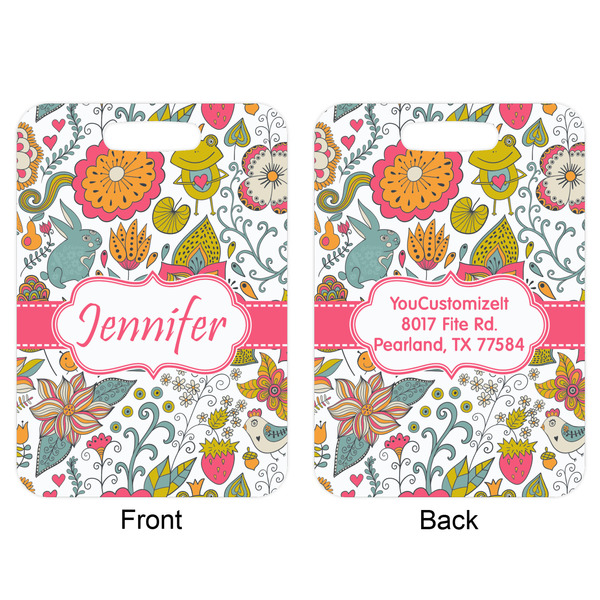 Wild Garden Aluminum Luggage Tag (Front + Back)