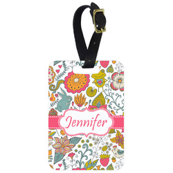 Wild Garden Metal Luggage Tag w/ Name or Text