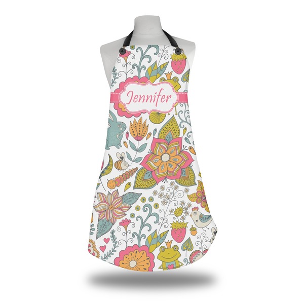 Wild Garden Apron on Mannequin