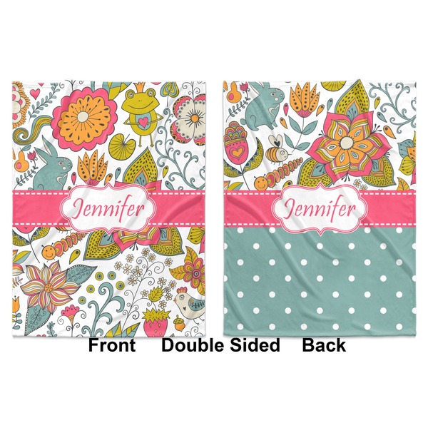 Wild Garden Baby Blanket (Double Sided - Printed Front and Back)