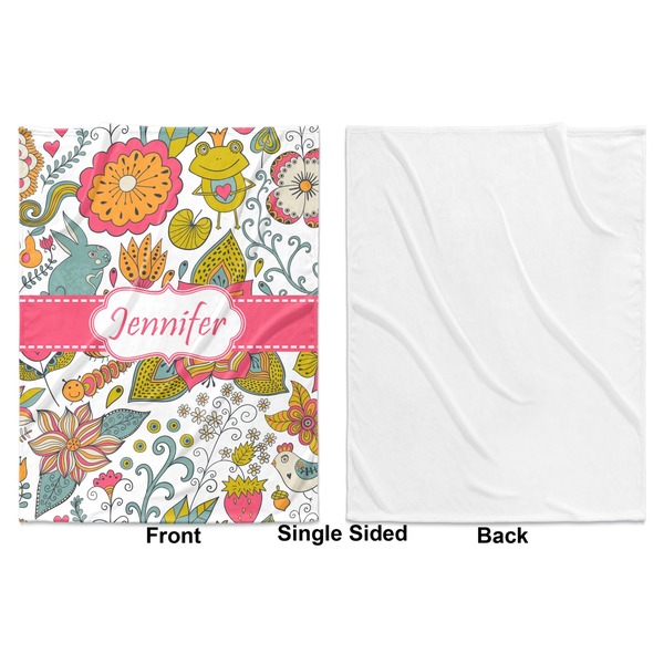 Wild Garden Baby Blanket (Single Side - Printed Front, White Back)