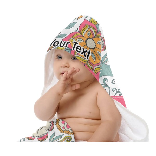 Wild Garden Baby Hooded Towel on Child