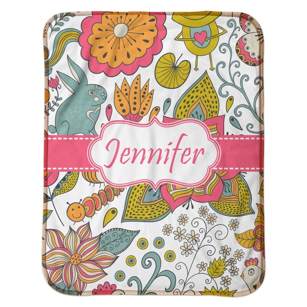 Wild Garden Baby Sherpa Blanket - Flat