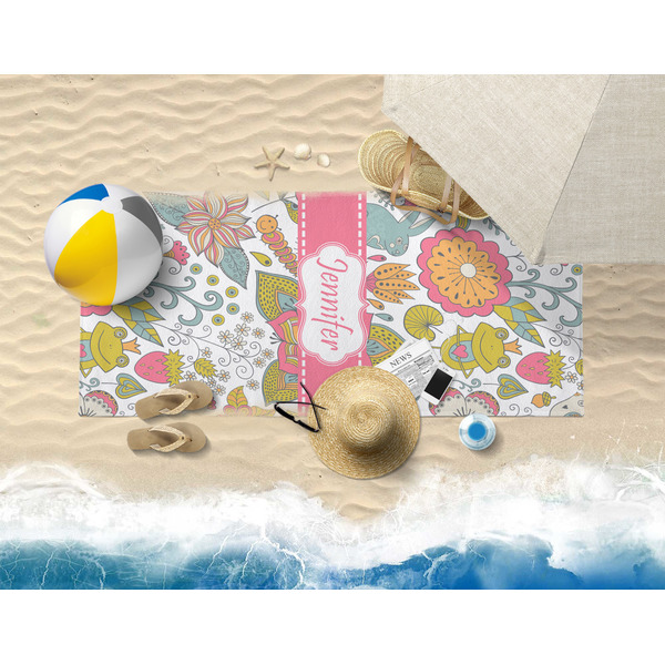 Wild Garden Beach Towel Lifestyle