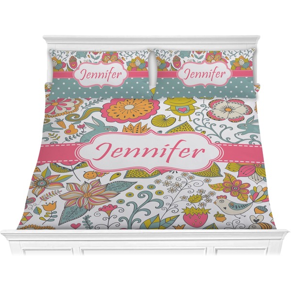 Custom Wild Garden Comforter Set - King (Personalized)