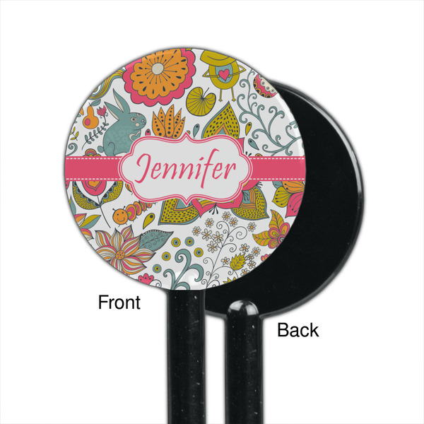Wild Garden Black Plastic 5.5" Stir Stick - Single Sided - Round - Front & Back