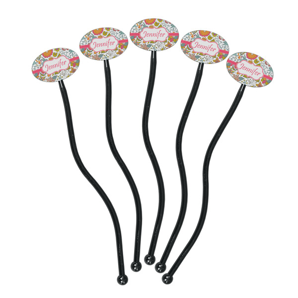 Wild Garden Black Plastic 7" Stir Stick - Oval - Fan