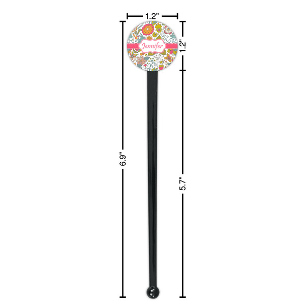 Wild Garden Black Plastic 7" Stir Stick - Round - Dimensions