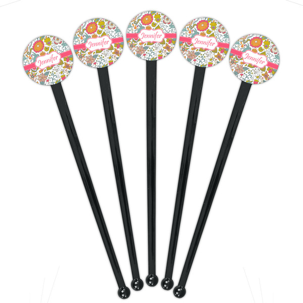 Wild Garden Black Plastic 7" Stir Stick - Round - Fan View