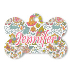 Wild Garden Bone Shaped Dog ID Tag (Personalized)