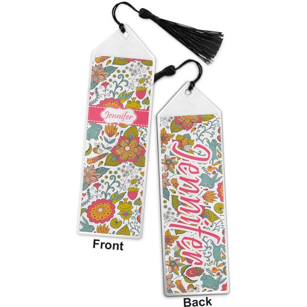 Wild Garden Bookmark with tassel - Front and Back