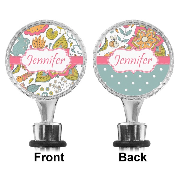 Wild Garden Bottle Stopper - Front and Back