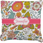 Wild Garden Faux-Linen Throw Pillow 20" (Personalized)