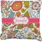 Wild Garden Faux-Linen Throw Pillow 20" (Personalized)
