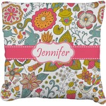 Wild Garden Faux-Linen Throw Pillow (Personalized)