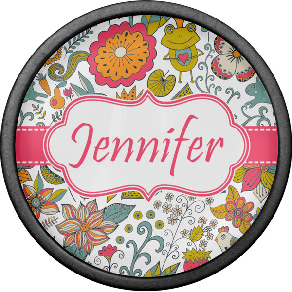 Wild Garden Cabinet Knob - Black - Front