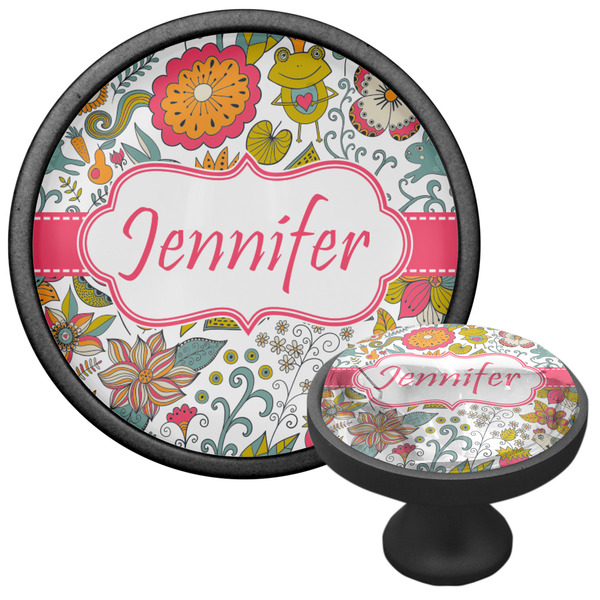 Wild Garden Cabinet Knob - Black - Multi Angle