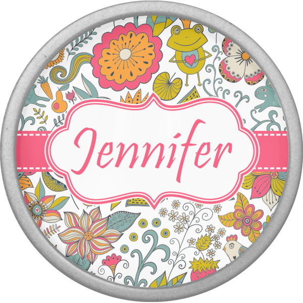 Wild Garden Cabinet Knob - Nickel - Front