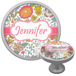Wild Garden Cabinet Knob (Silver) (Personalized)