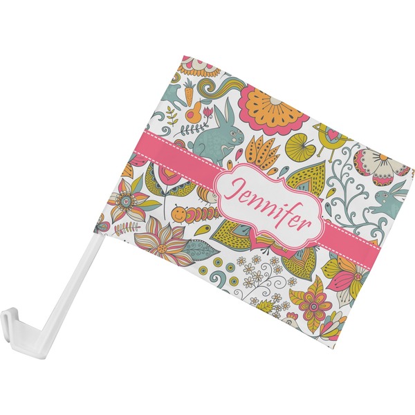 Custom Wild Garden Car Flag - Small w/ Name or Text