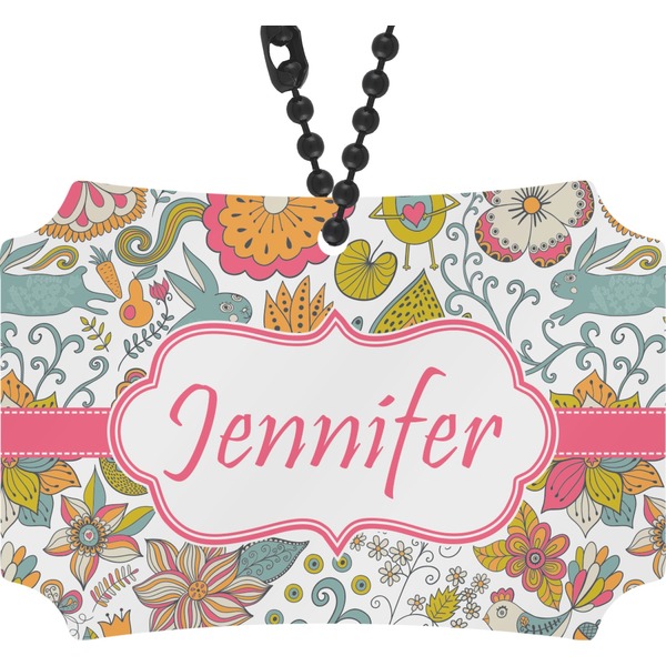 Custom Wild Garden Rear View Mirror Ornament (Personalized)