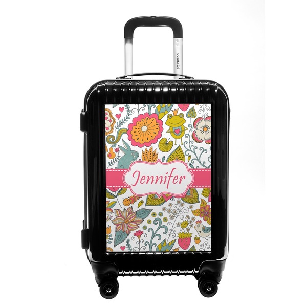 Custom Wild Garden Carry On Hard Shell Suitcase (Personalized)