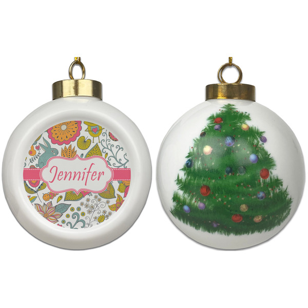 Wild Garden Ceramic Christmas Ornament - X-Mas Tree (APPROVAL)