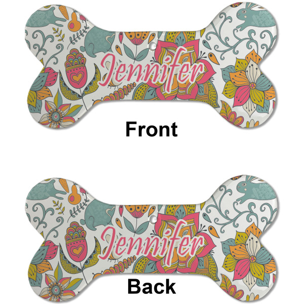 Wild Garden Ceramic Flat Ornament - Bone Front & Back (APPROVAL)