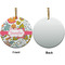 Wild Garden Ceramic Flat Ornament - Circle Front & Back (APPROVAL)