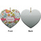 Wild Garden Ceramic Flat Ornament - Heart Front & Back (APPROVAL)