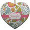 Wild Garden Ceramic Flat Ornament - Heart (Front)