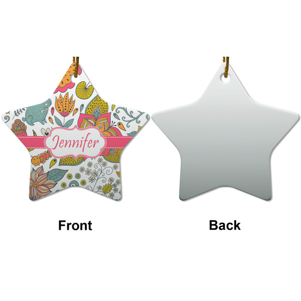 Wild Garden Ceramic Flat Ornament - Star Front & Back (APPROVAL)