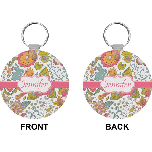 Wild Garden Circle Keychain (Front + Back)