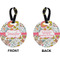 Wild Garden Circle Luggage Tag (Front + Back)