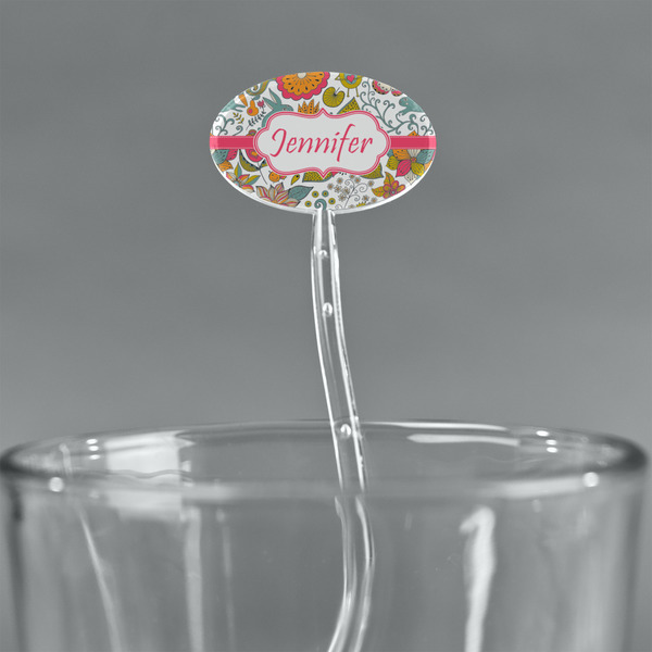 Wild Garden Clear Plastic 7" Stir Stick - Oval - Main