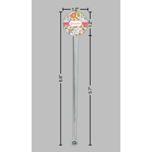 Wild Garden Clear Plastic 7" Stir Stick - Round - Dimensions