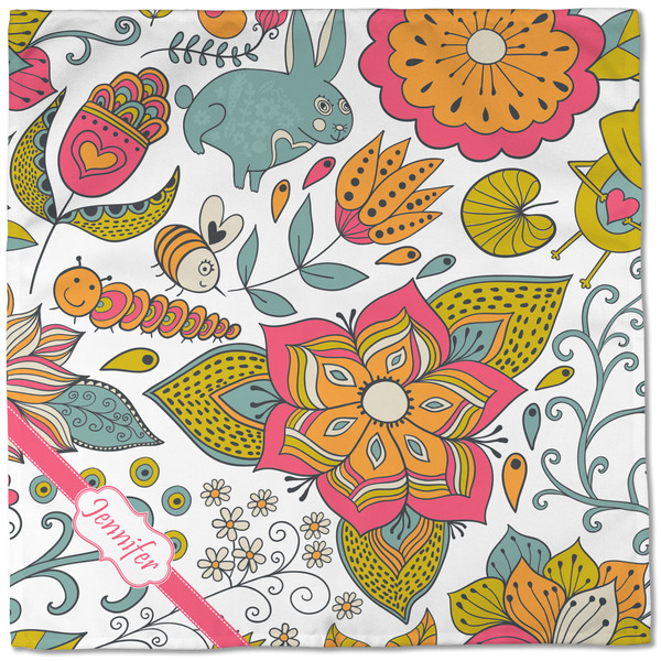 Wild Garden Cloth Napkins - Personalized Dinner (Full Open)