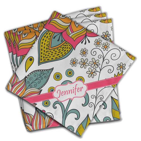 Wild Garden Cloth Napkins - Personalized Dinner (PARENT MAIN Set of 4)