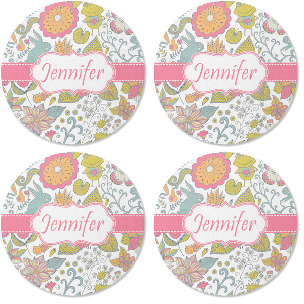 Wild Garden Coaster Round Rubber Back - Apvl