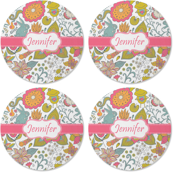 Wild Garden Coaster Round Rubber Back - Apvl