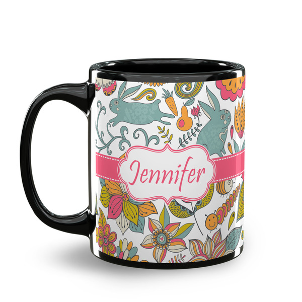 Wild Garden Coffee Mug - 11 oz - Black