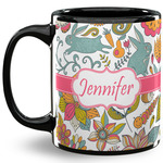 Wild Garden 11 Oz Coffee Mug - Black (Personalized)