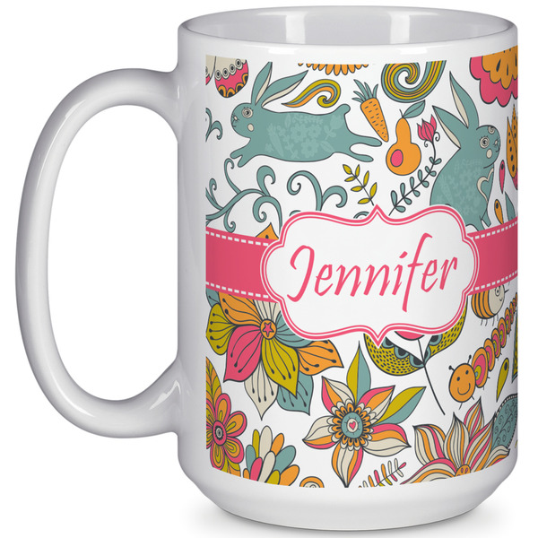Custom Wild Garden 15 Oz Coffee Mug - White (Personalized)