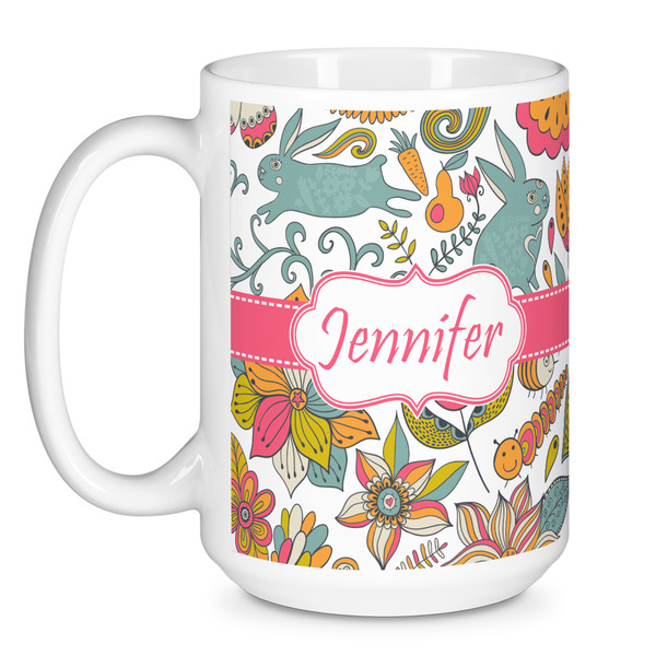 Wild Garden Coffee Mug - 15 oz - White