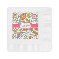 Wild Garden Coined Cocktail Napkins (Personalized)