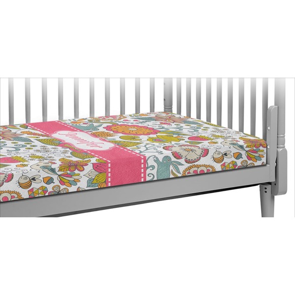 Custom Wild Garden Crib Fitted Sheet (Personalized)