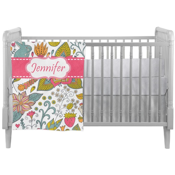 Custom Wild Garden Crib Comforter / Quilt (Personalized)